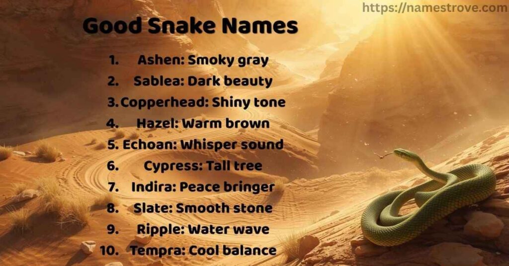 Good Snake Names