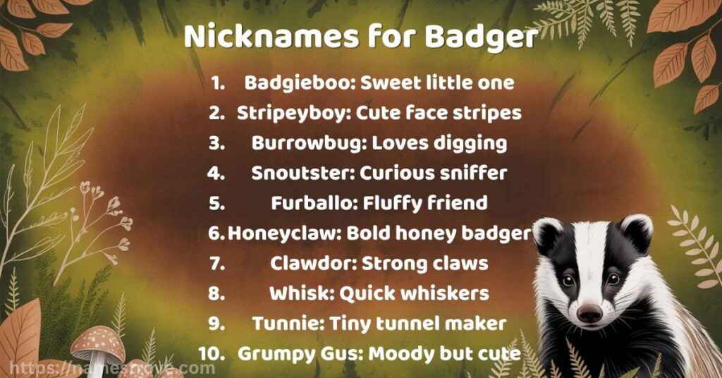 Nicknames for Badger