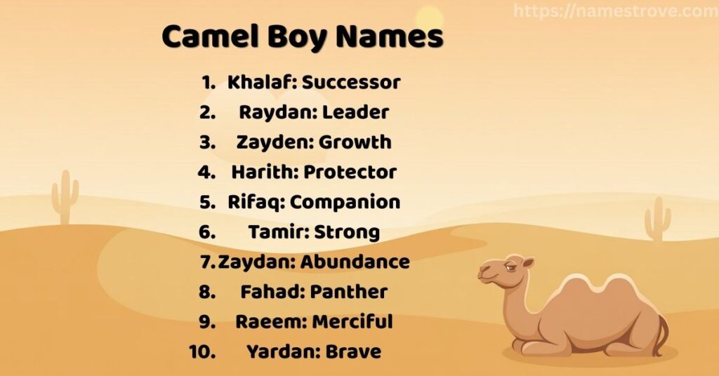 Camel Boy Names