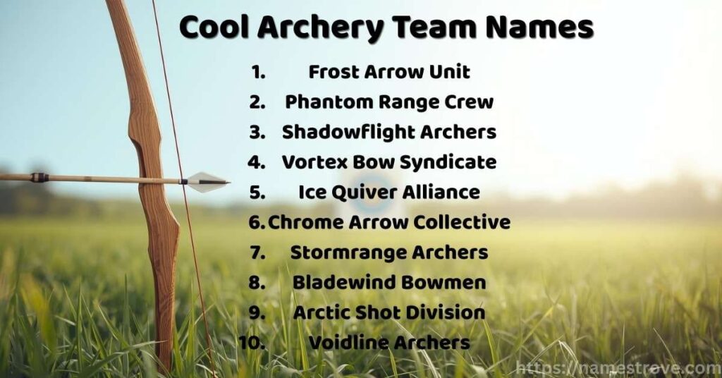 Cool Archery Team Names