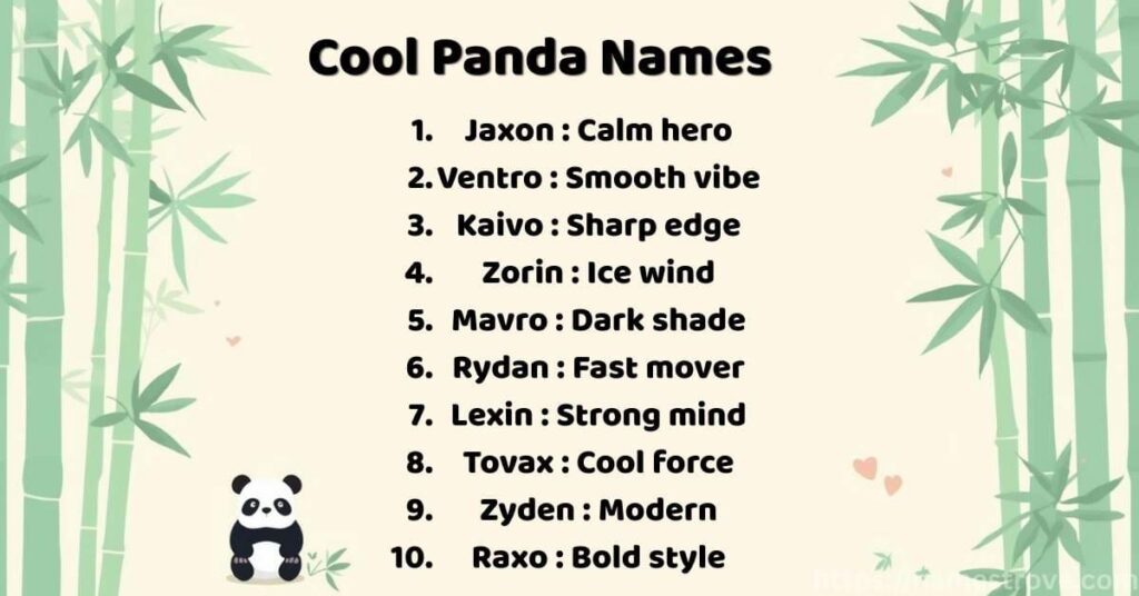 Cool Panda Names