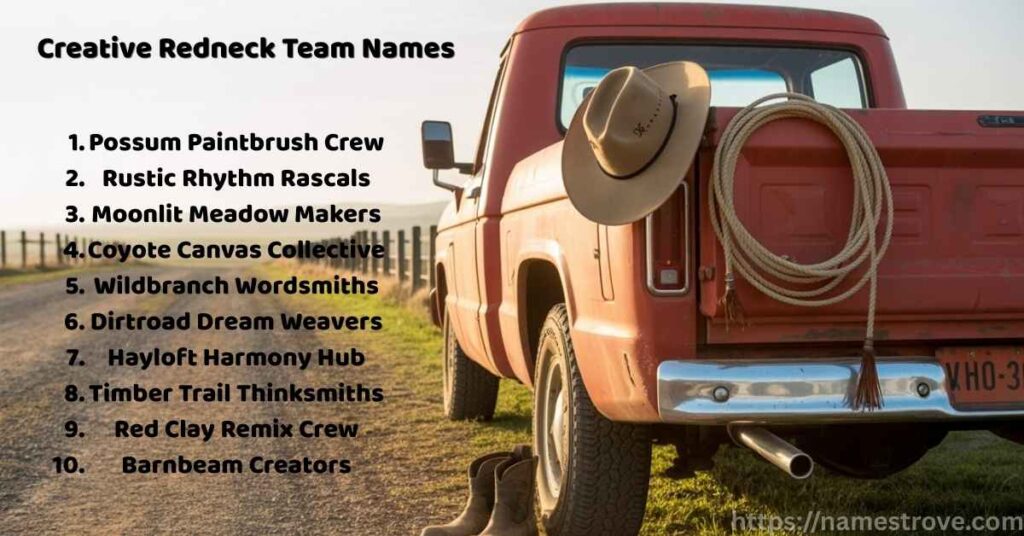 Creative Redneck Team Names
