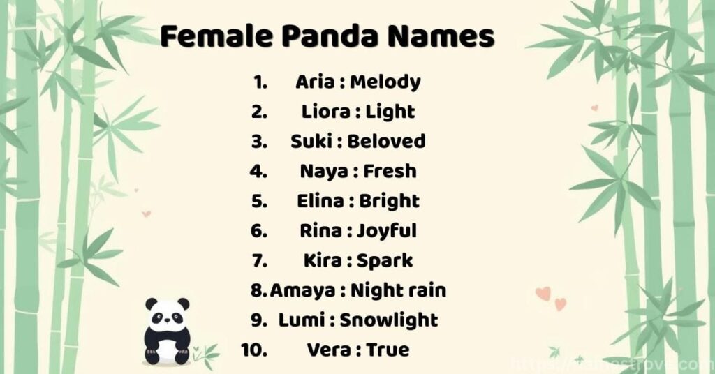 Female Panda Names