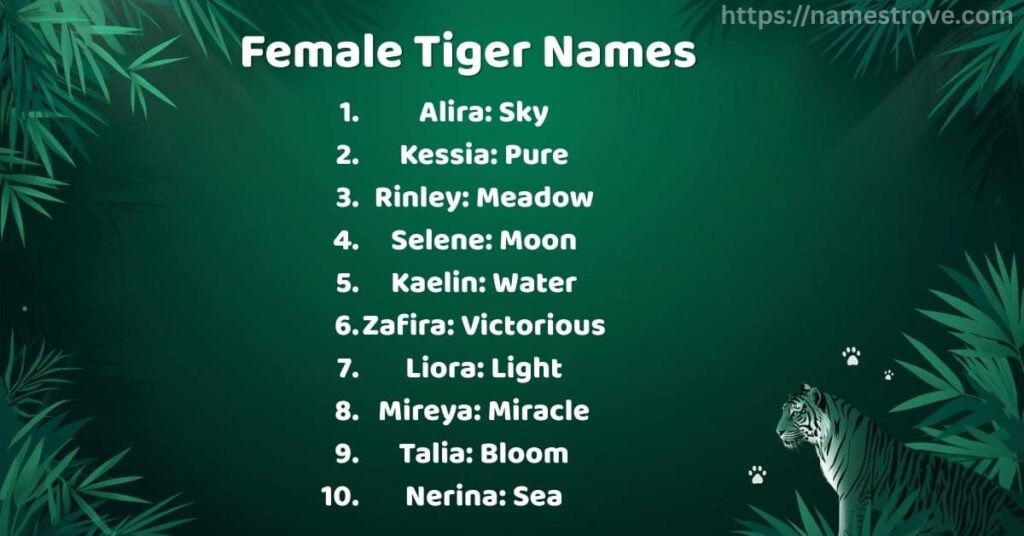 Female Tiger Names