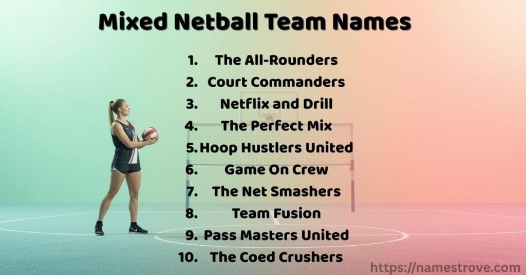 Mixed Netball Team Names