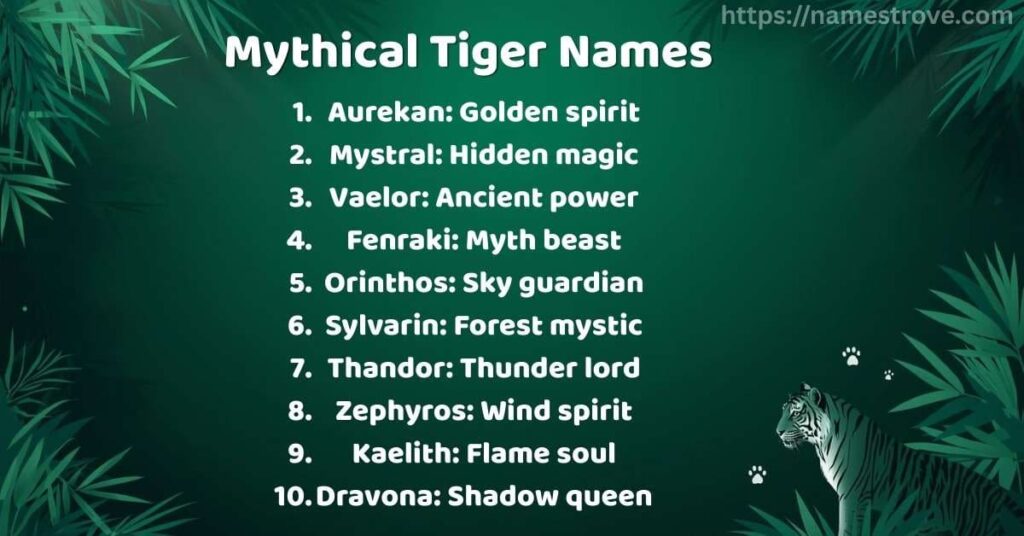 Mythical Tiger Names
