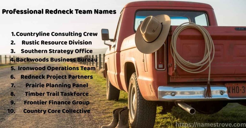 Professional Redneck Team Names
