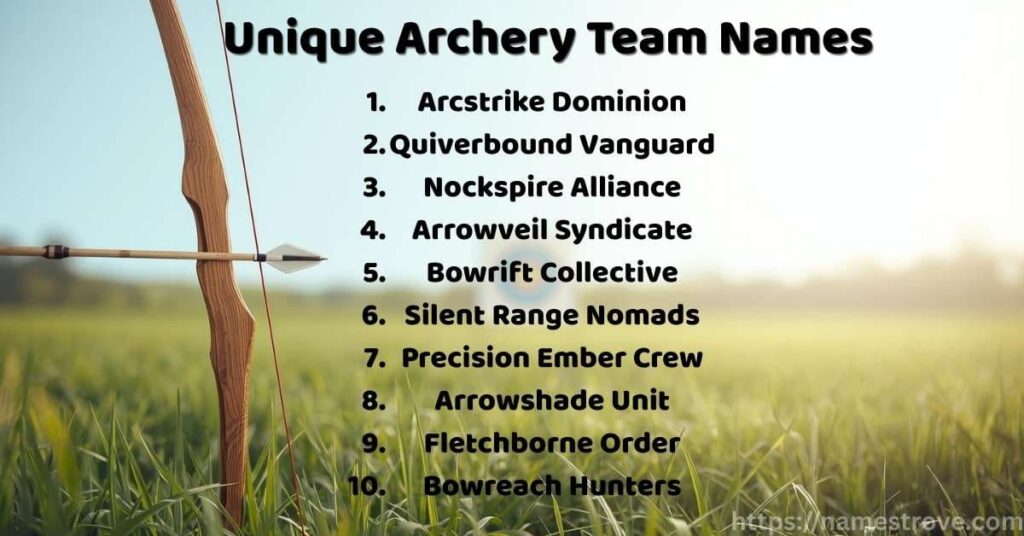 Unique Archery Team Names