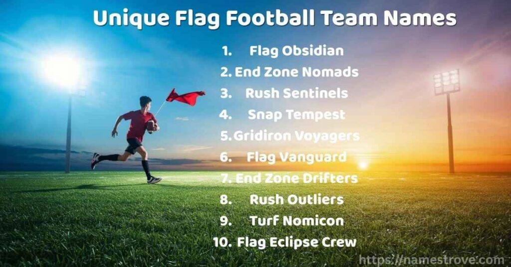 Unique Flag Football Team Names