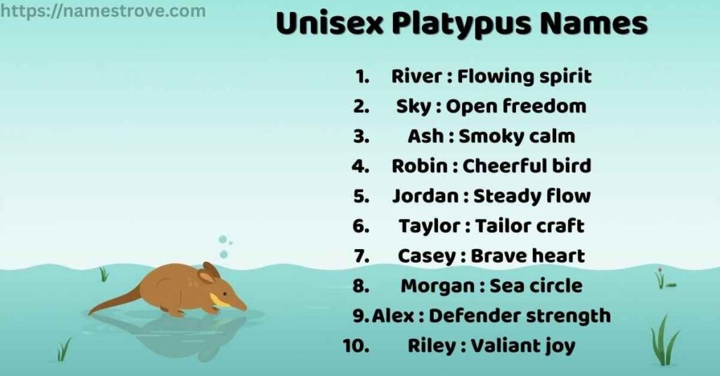 Unisex Platypus Names