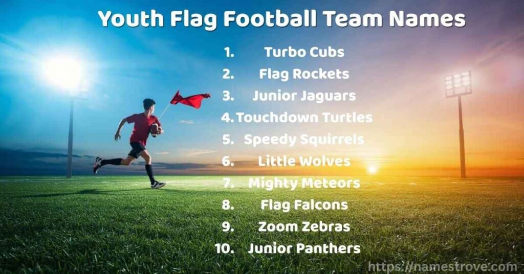 Youth Flag Football Team Names
